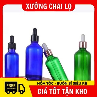 Chai Lọ Chiết Serum [5ml/10ml] Đựng Tinh Dầu Xanh Lá Bóp Giọt Khoen Vàng/ Đen/Bạc ,