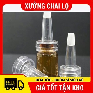 Lọ Chiết Serum , Thủy Tinh 5ml 10ml Bộ 3 Nút (Nắp Nhôm + Nút Nhựa + Nút Nhọn),