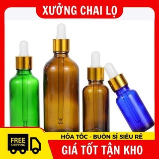 [50ml,100ml] Chai Lọ Đựng Tinh Dầu Nâu Bóp Giọt .