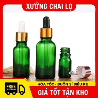 Chai Lọ Chiết Serum , [30ml] Đựng Tinh Dầu Xanh Lá Khoen Vàng,Đen,Bạc ,