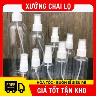 Chai Xịt Phun Sương , Vỏ Nhựa Pet 50ml,100ml,30ml,20ml Chiết Nước Hoa,