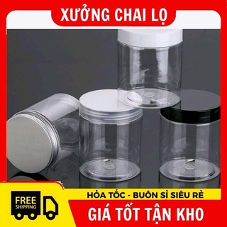Hũ Hộp Nhựa Pet 200g, 250g, 500g, 1kg Đựng Mỹ Phẩm , Phụ Kiện Du Lịch .