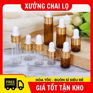 Chai Lọ Chiết Serum , [2ml/3ml/5ml] Đựng Tinh Dầu Thủy Tinh Mỏng Chiết Nước Hoa ,