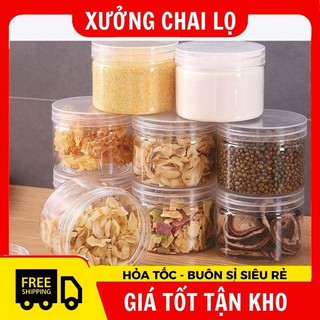 Hủ Hộp Đựng Kem , Vỏ Nhựa Pet 50g,100g,200g,250g Đựng Mỹ Phẩm, Thực Phẩm, Đồ Khô, Ngũ Cốc