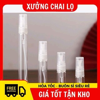 Chai lọ chiết nước hoa, dầu thơm body mist thủy tinh tròn mini 2ml, 3ml,5ml,10ml .