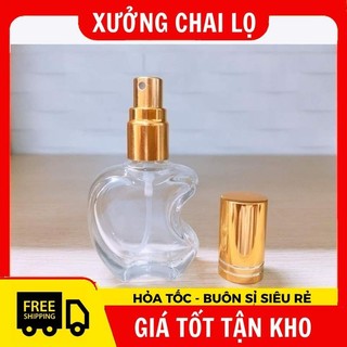 Lọ Chiết Nước Hoa , Vỏ Lọ Chiết Nước Hoa Hình Táo Thủy Tinh 10ml-12ml Đựng Dầu Thơm ,