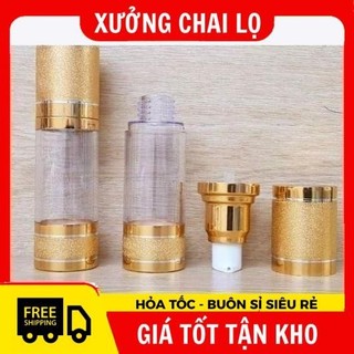 Chai lọ hút chân không xịt giọt phun cát vàng 20ml, 30ml, 50ml đựng serum, tinh chất dưỡng da ,