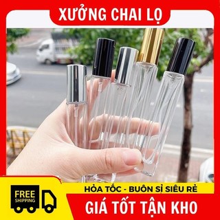 [Giá Xưởng 3900đ] Lọ Chiết Nước Hoa Thủy Tinh Vuông 3ml,5ml,10ml,20ml,30ml Đựng Dầu Thơm