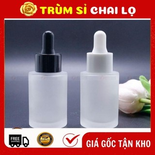 Lọ chiết serum ✵ lọ chiết tinh dầu thủy tinh mờ vai ngang đựng serum