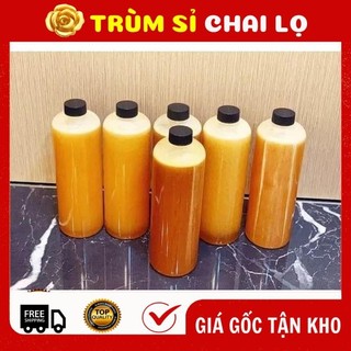 Chai lọ chiết mĩ phẩm ✵ chai lọ nhựa pet nắp vặn đen đựng mật ong, trà sữa, nước ép