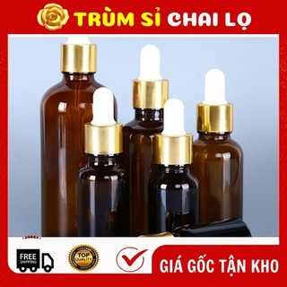 Chai lọ tinh dầu thủy tinh nút bóp giọt 5ml/10ml/15ml/20ml