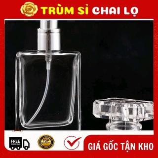 [TRÙM SỈ] Chai Lọ Chiết Nước Hoa Hình Chữ Nhật 30ml Nắp Hcn