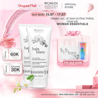 Combo Gel vệ sinh vùng kín Bain Blanc Woman Essentials Dưỡng trắng giảm thâm 200ml