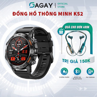 Đồng hồ thông minh gọi điện Bluetooth K52 đồng hồ thông minh thể thao ba bằng chứng đo nhịp tim GAGAY