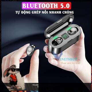 .:SIÊU RẺ:. Tai Nghe True Wireless Amoi F9 Bluetooth 5 0 Pin Trâu 2000Mah Làm Sạc Dự Phòng Tai Nghe Không Dây