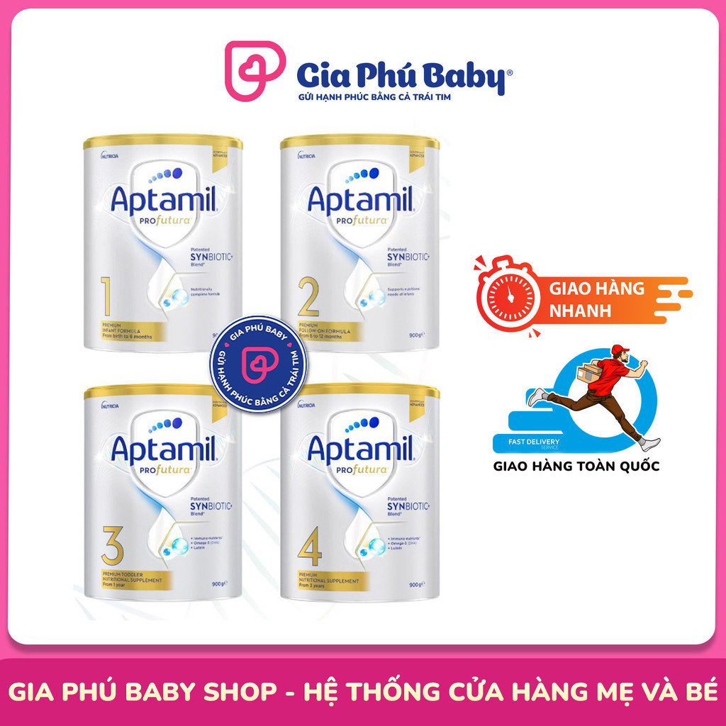 Sữa Aptamil Úc số 1, 2, 3 - 900g chính hãng tem phụ đây đủ hàng chính hãng nhập khẩu