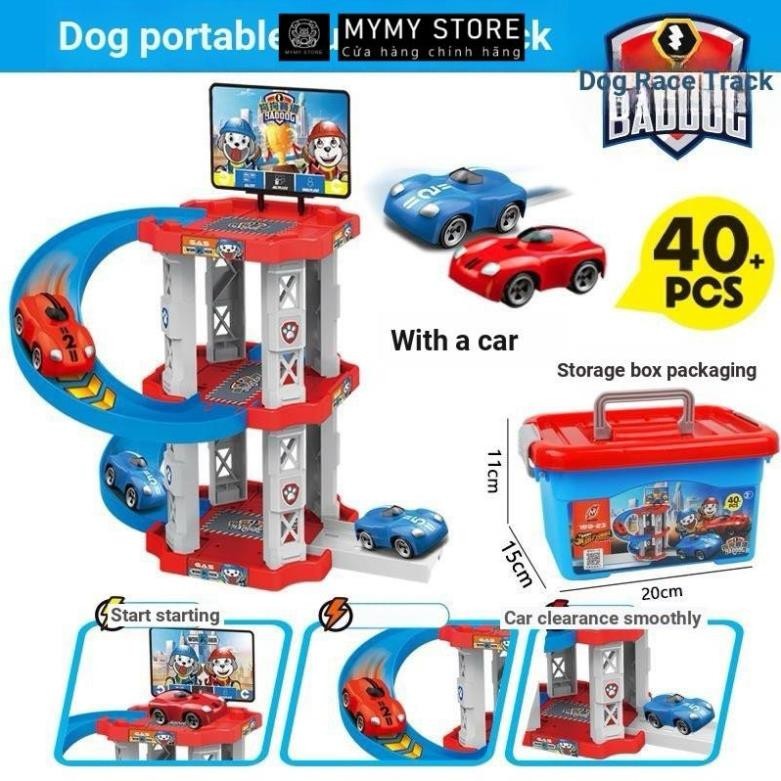 Đồ chơi mô hình nhà để xe 40 chi tiết giúp bé nhận thức phát triển , Bộ đồ chơi nhà xe giúp bé tư du