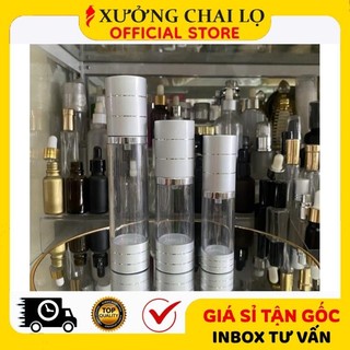 Lọ Hút Chân Không ❣️BUÔN SỈ RẺ❣️ Chai Hút Chân Không Trong Suốt Nắp Bạc 15ml,30ml,50ml Xịt Giọt Chiết Kem