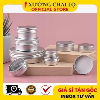 Hộp Nhôm 10g,20g,50g,100g Vặn Đáy Đựng Son Môi, Sáp Ong , Phụ Kiện Du Lịch