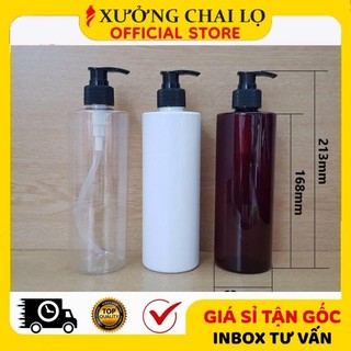Chai Lọ Xịt Vòi Nhấn ❣️BUÔN SỈ RẺ❣️ Chai Lọ Nhựa Pet Vòi Nhấn 500ml 1 Lít Cao Chiết Mỹ Phẩm