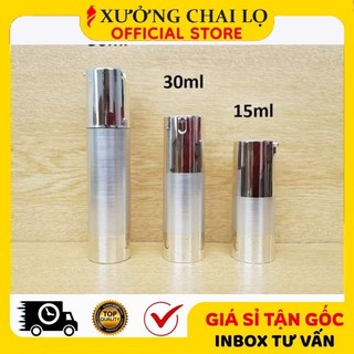 Chai Chiết Mỹ Phẩm ❣️BUÔN SỈ RẺ❣️ Chai Xịt Giọt Hút Chân Không Cao Cấp 15ml,30ml,50ml Thân Xi Bạc Nắp Bạc.