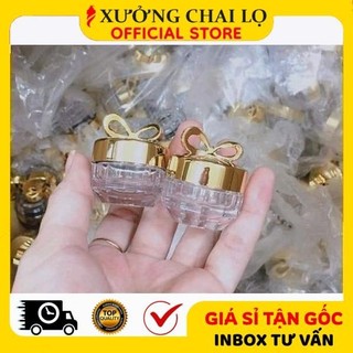 Hũ Hộp Chiết Mỹ Phẩm ❣️BUÔN SỈ RẺ❣️ Hũ Hộp Chiết Mỹ Phẩm Nơ 5g Đựng Kem Face, Phụ Kiện Du Lịch