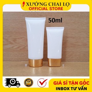 Tuýp Chiết Mỹ Phẩm ❣️BUÔN SỈ RẺ❣️ Tuýp Nhựa (Tube) 50ml, 100ml Nắp Xi Vàng, Bạc Đựng Kem Chống Nắng, Sữa Rửa Mặt