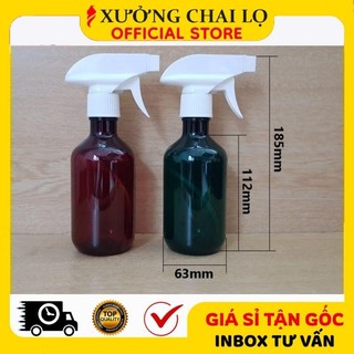 Chai Vòi Xịt Kính ❣️BUÔN SỈ RẺ❣️ Chai Nhựa Pet 300ml Bầu Vòi Xịt Kính Rỗng Chiết Dung Dịch