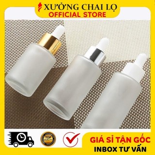 Lọ Chiết Serum ❣️BUÔN SỈ RẺ❣️ [20ml,30ml,50ml] Lọ Chiết Tinh Dầu Thủy Tinh Mờ Vai Ngang Đựng Serum, Phụ Kiện Du Lịch