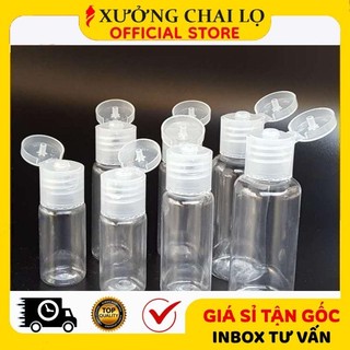 [BUÔN SỈ RẺ] [Combo 100sp] Chai Nhựa Pet Nắp Bật 10ml,20ml,30ml Chiết Mỹ Phẩm