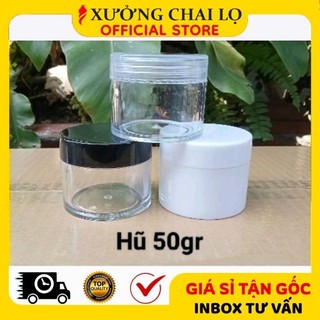 Hủ Hộp Đựng Kem ❣️BUÔN SỈ RẺ❣️ Hủ Hộp Nhựa Tròn 50g Có Nắp Lót Chiết Mỹ Phẩm, Đựng Kem , Phụ Kiện Du Lịch