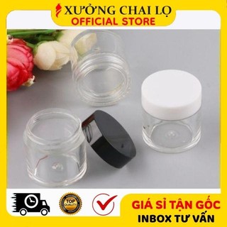 [Combo 100sp] Hủ Hộp Nhựa Chiết Mỹ Phẩm 10g Thân Cao Đựng Kem , Phụ Kiện Du Lịch