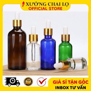 Chai Lọ Chiết Serum [15ml, 20ml, 30ml, 50ml] Bóp Giọt ❣️BUÔN SỈ RẺ❣️ Vỏ Đựng Tinh Dầu Thủy Tinh, Chiết Mỹ Phẩm Du Lịch