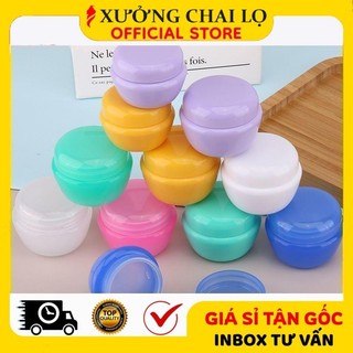 Hũ Hộp Chiết Mỹ Phẩm ❣️BUÔN SỈ RẺ❣️ Hũ Hộp Nấm Đựng Kem Face 10g Có Nắp Lót Chiết Mỹ Phẩm , Phụ Kiện Du Lịch
