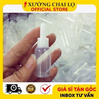 [BUÔN SỈ RẺ] [Combo 100sp] Chai Lọ Nhỏ Mắt Nhựa 5ml,10ml,20ml (Có Nút), Ống Hút Mụn, Hút Máu Bầm