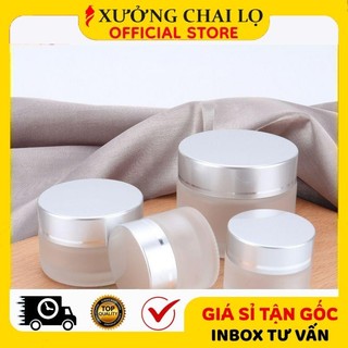 Hũ Chiết Mỹ Phẩm ❣️BUÔN SỈ RẺ❣️ [30g, 50g] Hũ Chiết Mỹ Phẩm Thủy Tinh Nắp Vàng, Bạc Đựng Kem Face , Phụ Kiện Du Lịch