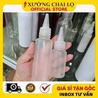 Chai Nhựa ❣️BUÔN SỈ RẺ❣️ Chai Nhựa Mềm Nút Nhọn Nhỏ Giọt Ac 50ml,100ml Chiết Mực, Dung Dịch, Mỹ Phẩm, Phụ Kiện Du Lịch