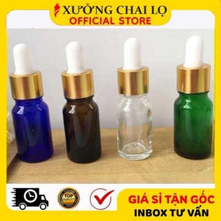 Chai Lọ Chiết Serum 5ml, 10ml, 15ml, 20ml, 30ml ❣️BUÔN SỈ RẺ❣️ Vỏ Đựng Tinh Dầu Thủy Tinh Bóp Giọt Chiết Mỹ Phẩm