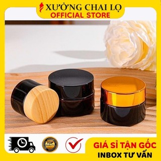 Hũ Hộp Chiết Mĩ Phẩm [5g - 50g] Thủy Tinh Nâu, Đen Nhám ❣️BUÔN SỈ RẺ❣️ Hủ Đựng Kem Face, Kem Dưỡng, Chiết Mĩ Phẩm