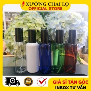 Chai Xịt Phun Sương ❣️BUÔN SỈ RẺ❣️ Chai Nhựa Pet Phun Sương Đen Dài 100ml,50ml,30ml,20ml Đựng Nước Hoa, Tinh Dầu