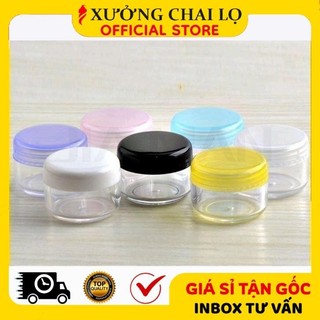 Hủ Hộp Nhựa Trong Suốt 3g, 5g, 10g, 20g, 30g, 50g ❣️BUÔN SỈ RẺ❣️ Hũ Đựng Kem Face, Chiết Mỹ Phẩm Du Lịch