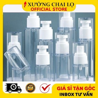 Chai Lọ Hút Chân Không 5ml, 10ml, 15ml, 20ml, 30ml, 50ml, 100ml ❣️BUÔN SỈ RẺ❣️ Vỏ Đựng Serum, Kem Dưỡng, Chiết Mỹ Phẩm