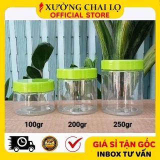 Hủ Hộp Đựng Kem ❣️BUÔN SỈ RẺ❣️ Hủ Hộp Nhựa Pet 100g 200g 250g Đựng Kem, Gia Vị, Bột, Ngũ Cốc, Đồ Khô
