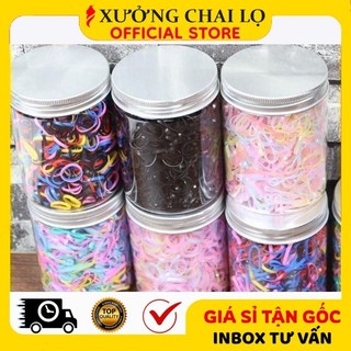 Chun Buộc Tóc ❣️BUÔN SỈ RẺ❣️ Hộp Thun Thái Siêu Dẻo 500ml Cột Tóc, Phụ Kiện Tóc Xinh