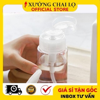 Chai Lọ Chiết Nước Tẩy Trang 120ml, 150ml, 200ml, 300ml ❣️BUÔN SỈ RẺ❣️ Vỏ Nhựa Pet Đựng Toner Có Nút Nhấn Tiện Lợi