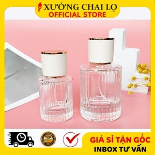 Lọ Chiết Nước Hoa ❣️BUÔN SỈ RẺ❣️ Chai Lọ Chiết Nước Hoa 30ml, 50ml Tròn Gân Sọc Đựng Dầu Thơm , Phụ Kiện Du Lịch
