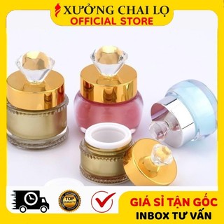 Hũ Hộp Chiết Mỹ Phẩm ❣️BUÔN SỈ RẺ❣️ Hủ Hộp Đựng Kem Face Cao Cấp Hột Xoàn 5g,15g Vàng, Bạc , Phụ Kiện Du Lịch