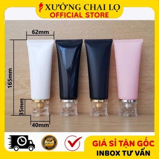 Tuýp Chiết Mỹ Phẩm ❣️BUÔN SỈ RẺ❣️ Tuýp (Tube) Nhựa Hột Xoàn Eo 20ml,100ml (Nhiều Màu) Chiết Mỹ Phẩm