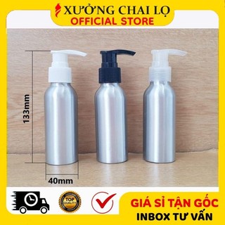 Chai Lọ Xịt Vòi Nhấn ❣️BUÔN SỈ RẺ❣️ [30ml,50ml,100ml] Chai Nhôm Vòi Nhấn Sữa Tắm Chiết Mỹ Phẩm