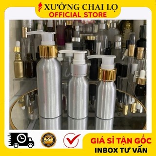 Chai Lọ Xịt Vòi Nhấn ❣️BUÔN SỈ RẺ❣️ Chai Lọ Nhôm 30ml,50ml,100ml Vòi Nhấn Đựng Dầu Gội, Kem